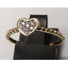 Damenring Herz aus 333/- Gold Ring mit Zirkonia 910343R-54