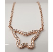 Damen Halskette mit Schmetterling-Anhänger butterfly 925/- Silber 157-182-r