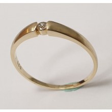 Damenring aus 585/- Gold Solitär Ring mit Brillant 503227-g-z