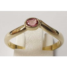 Damenring aus 585/- Gold Solitär Ring mit rosa Turmalin B440119